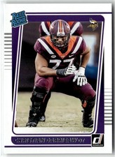 Christian Darrisaw RC 2021 Donruss Rated Rookie Minnesota Vikings #340