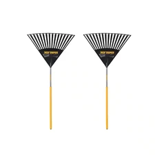 2-Piece Poly Leaf Rake Garden Tool Set