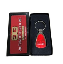 Dodge Journey Tear Drop Metal Red Key Chain Licensed