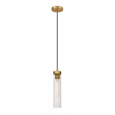 Z-Lite 740P-RB Beau Pendant, 1-Light 60 Watts, Rubbed Brass