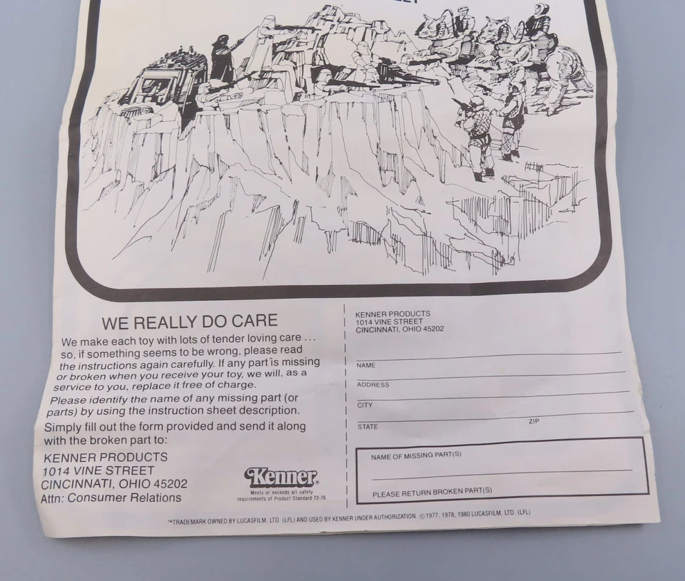 Vintage Star Wars Imperial Attack Base Instruções Originais 1980 Kenner - Imagem 3 de 4