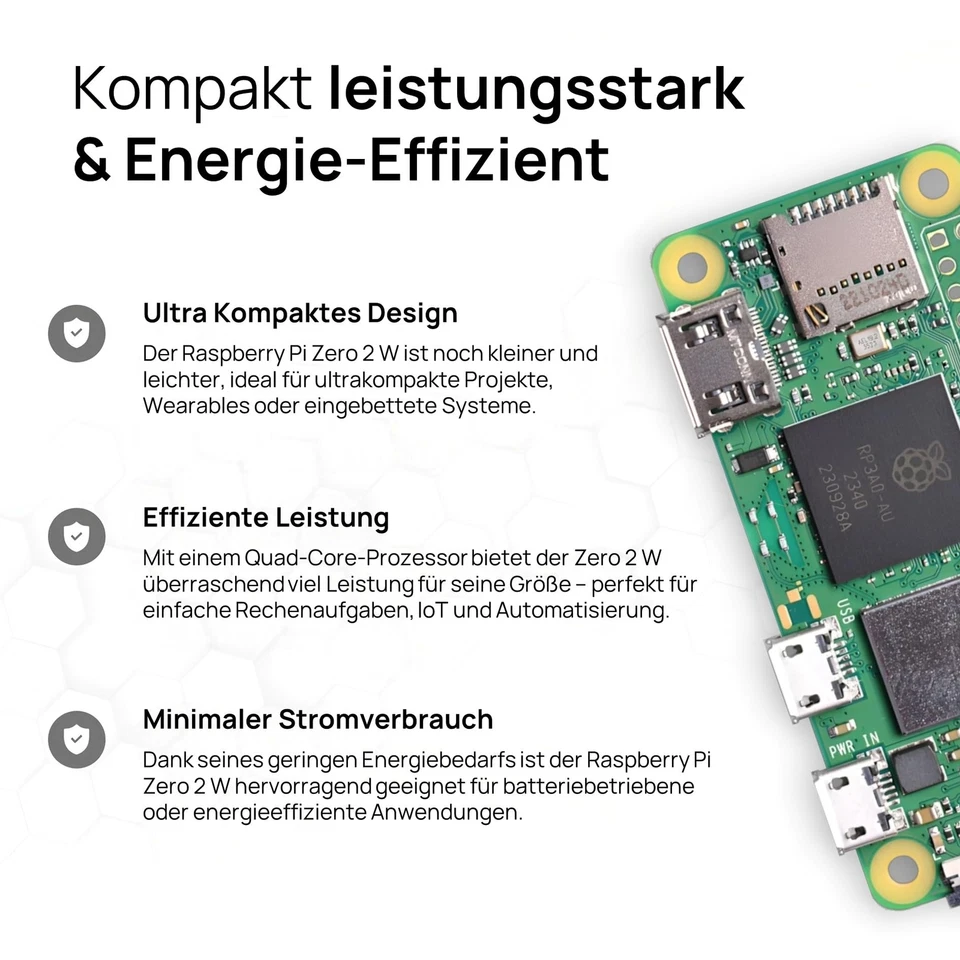 Raspberry Pi Zero 2 W Starter-Set | 5.1V 2.5A Netzteil | Gehäuse mit 3 Abdeck... - Bild 3 von 4