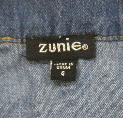 Zunie Girl’s Sleeveless Denim Blue & Pink Sequin Unicorn Tulle Dress Size 6 P242 - Picture 3 of 4