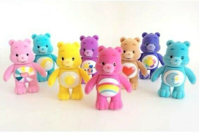 Care Bears Figuren im Set Flocked Glücksbären ca. 7 cm Groß mit Fehler