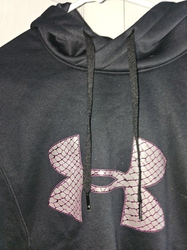 Sudadera con capucha Under Armour negra/gris semi ajustada para mujer talla mediana - Imagen 2 de 4