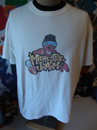 Vintage 2001 Monster Jam DMX P Diddy Eve Fleet Center Boston Tour T Shirt XL - Picture 3 of 8