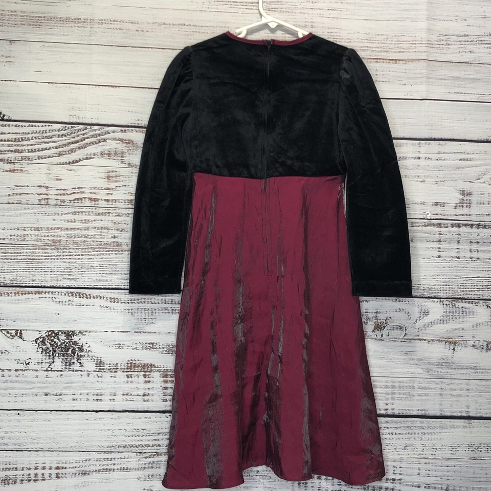 Rare Editions Dress Girl 8 Multicolor Round Neck Long Sleeve Holiday Party - Image 2 of 4