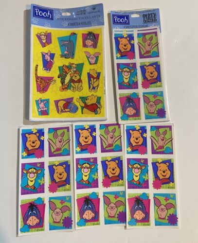 Vintage Hallmark Stickers Disney Winnie the Pooh Tigger Piglet Eeyore 11 Sheets - Afbeelding 1 van 6