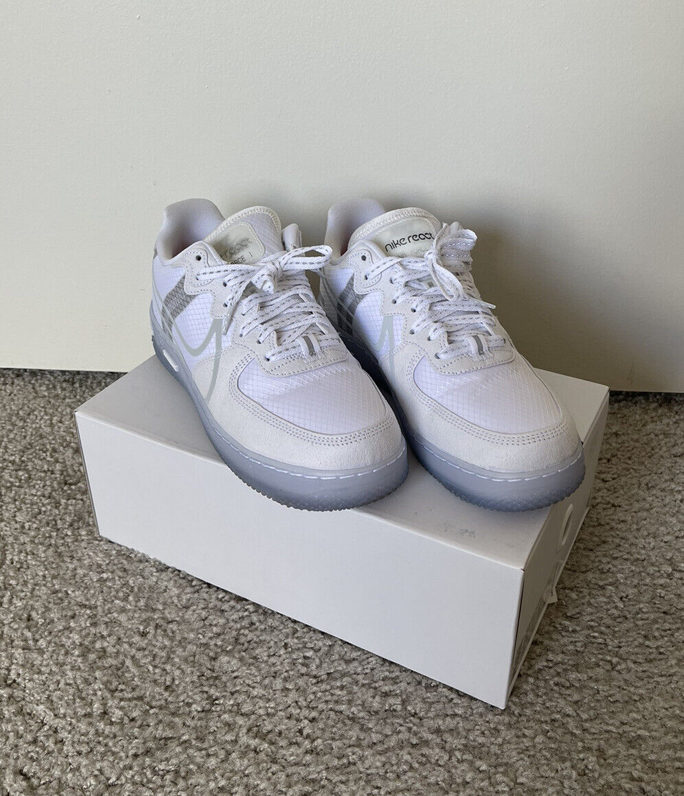 Nike Air Force 1 QS &#034;White Ice&#034; Men&#039;s 8.5 White Light Bone With Box |