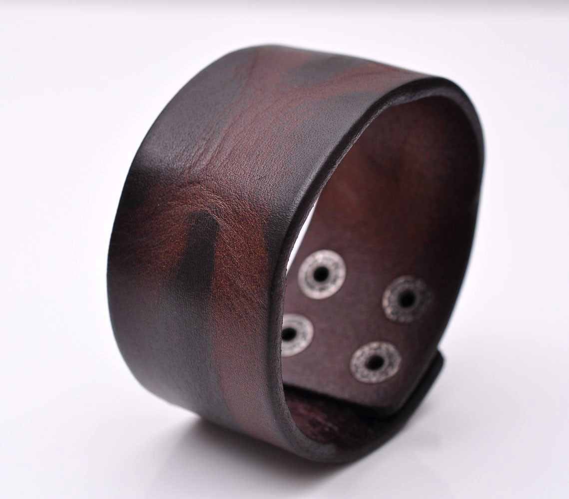 Charm Quality Western cowboy quality cowhide Leather Wristband