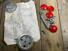 VINTAGE PEDAL CAR STEERING PLATES PIVOT ANTIQUE PULL WAGON WHEEL CCM LEADER X200