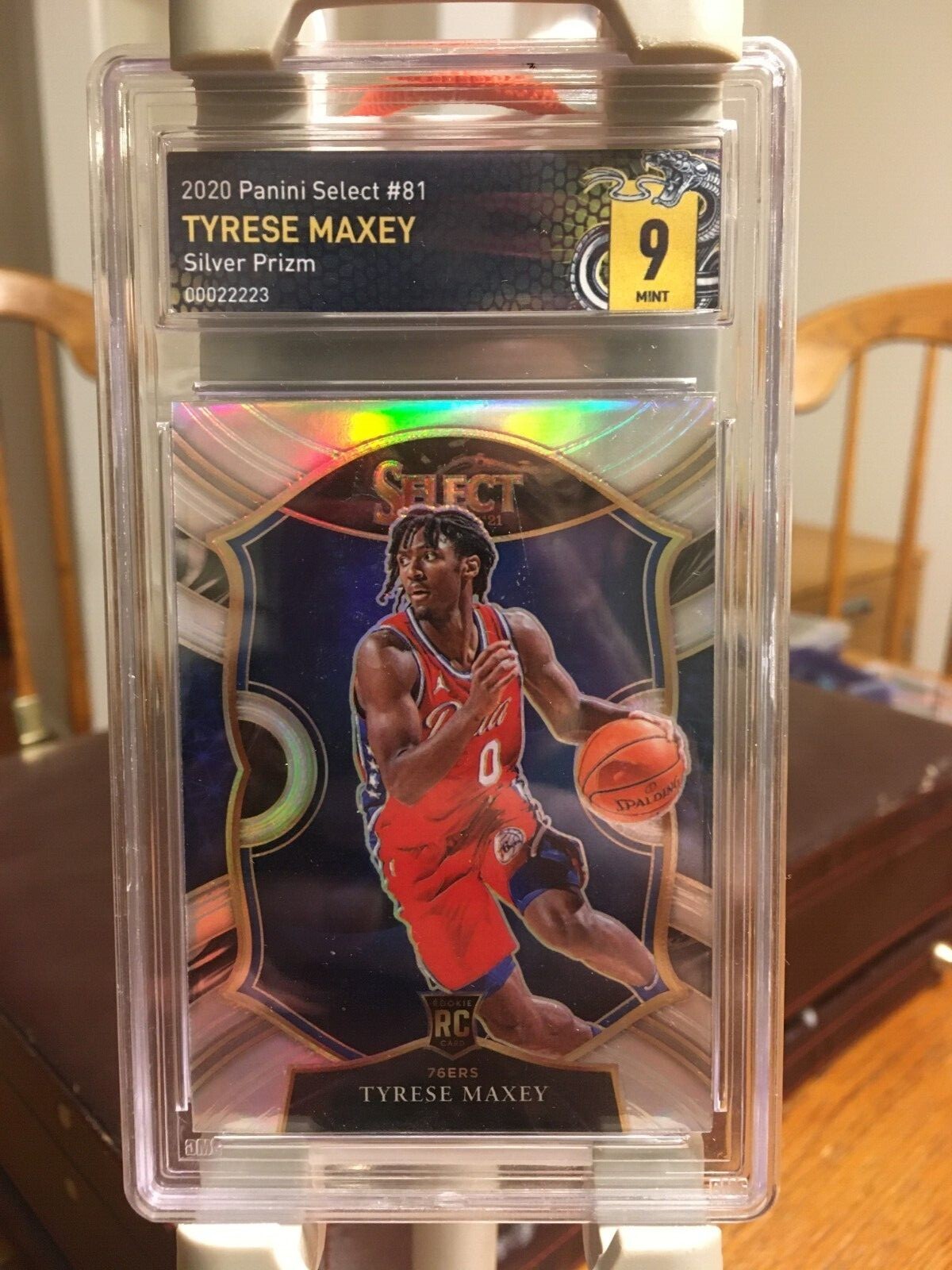 2020-21 Select Tyrese Maxey Concourse Silver Prizm Rookie RC #81 PSA 9 MINT