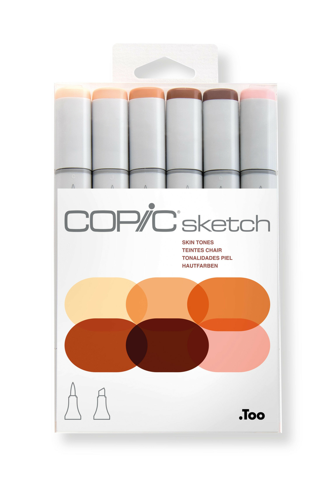 Set Copic Sketch Pennarelli Manga 6 Colori Tonalità Carne