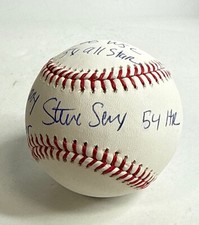 Steve Sax Signed ROMLB Baseball Dodgers W/5 Inscriptions PSA AP30809