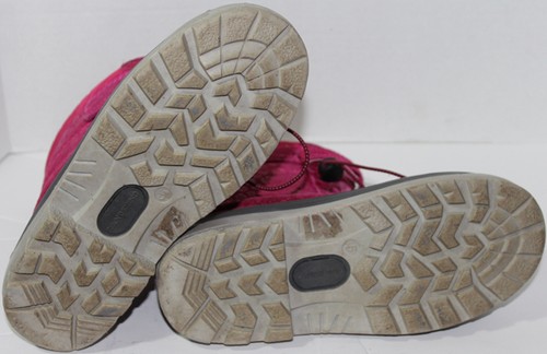 Girls LANDS END Size 5 PINK LEATHER UPPER Rubber Sole WATERPROOF WINTER BOOTS - Picture 7 of 7