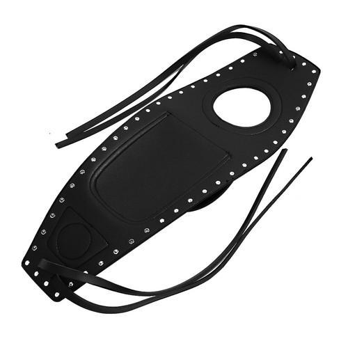 Leather Fuel Gas Tank Center Pouch Bag Tank Pad Cover For Harley Sportster 883 - Picture 3 of 12