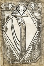Queen of Diamonds Margaret MacDonald 1909 Art Nouveau Glasgow Style Print