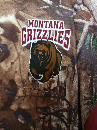REALTREE EARTHLETICS MONTANA GRIZZLIES SHORT SLEEVE MAROON CAMO SHIRT XL - Picture 2 of 8