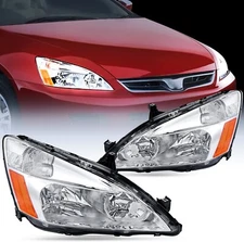 Nilight Headlight Assembly for 2003-07 Accord Replacement Headlamp