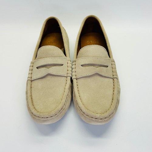 Polo Ralph Lauren Anders Penny Loafer Size 7D Beige Suede Slip-On Leather Casual - Picture 8 of 14