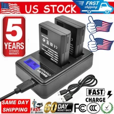 2x 2000mAh EN-EL14 Battery+ LCD DUAL Charger For Nikon D3100 D3200 D3400 P7000