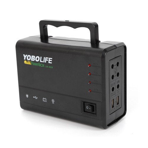Solar Panel Kit Power Generator Portable Battery Pack Power Station With 4 Bulbs - Picture 8 of 16