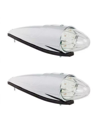 2x LED WEISSE TORPEDO DACH MARKIERUNGSLEUCHTE 12 V FÜR KENWORTH PETERBILT LKW