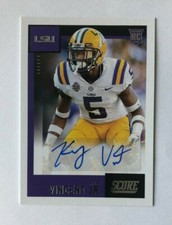 Kary Vincent Jr. 2021 Panini Chronicles Score Draft Pick RC Auto  Denver Broncos