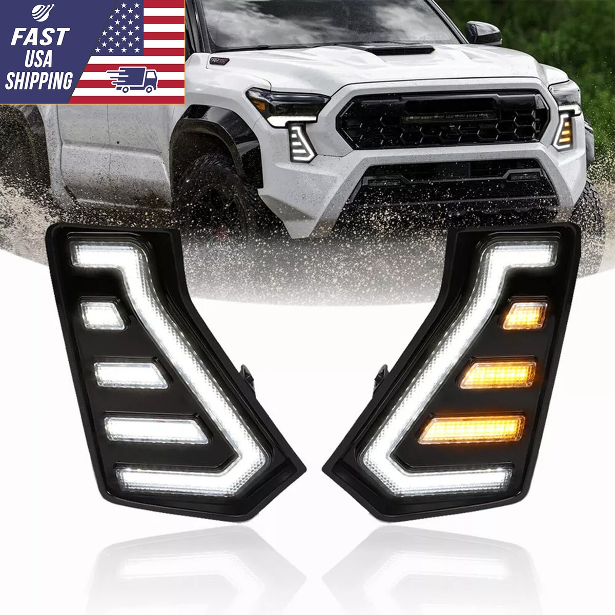 FOR 2024-2026 TOYOTA TACOMA LED DRL DAYTIME RUNNNING LAMP TURN