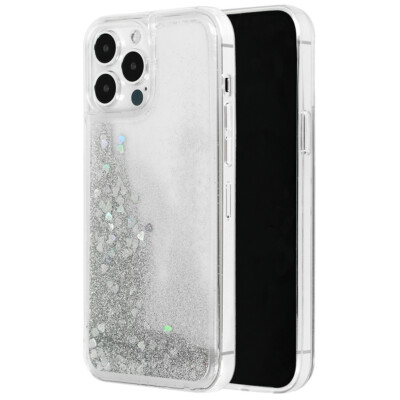 FÜR SAMSUNG GALAXY A33 5G - LIQUID HERZ Flüssig Hülle Case Tasche Handy SILBER