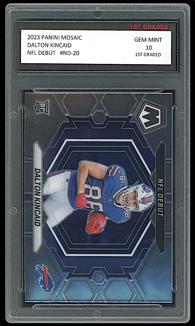 Dalton Kincaid 2023 Panini Mosaic NFL Debut 1st Graded 10 Rookie Card #ND-20
