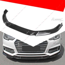 Painted Black Front Bumper Splitter Spoiler Lip For 2017-2019 Audi A4 S4 S-Line