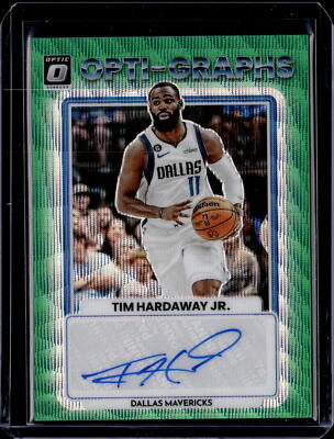 Tim Hardaway Jr. 2022-23 Donruss Optic Opti-Graphs Green Wave Dallas Mavericks