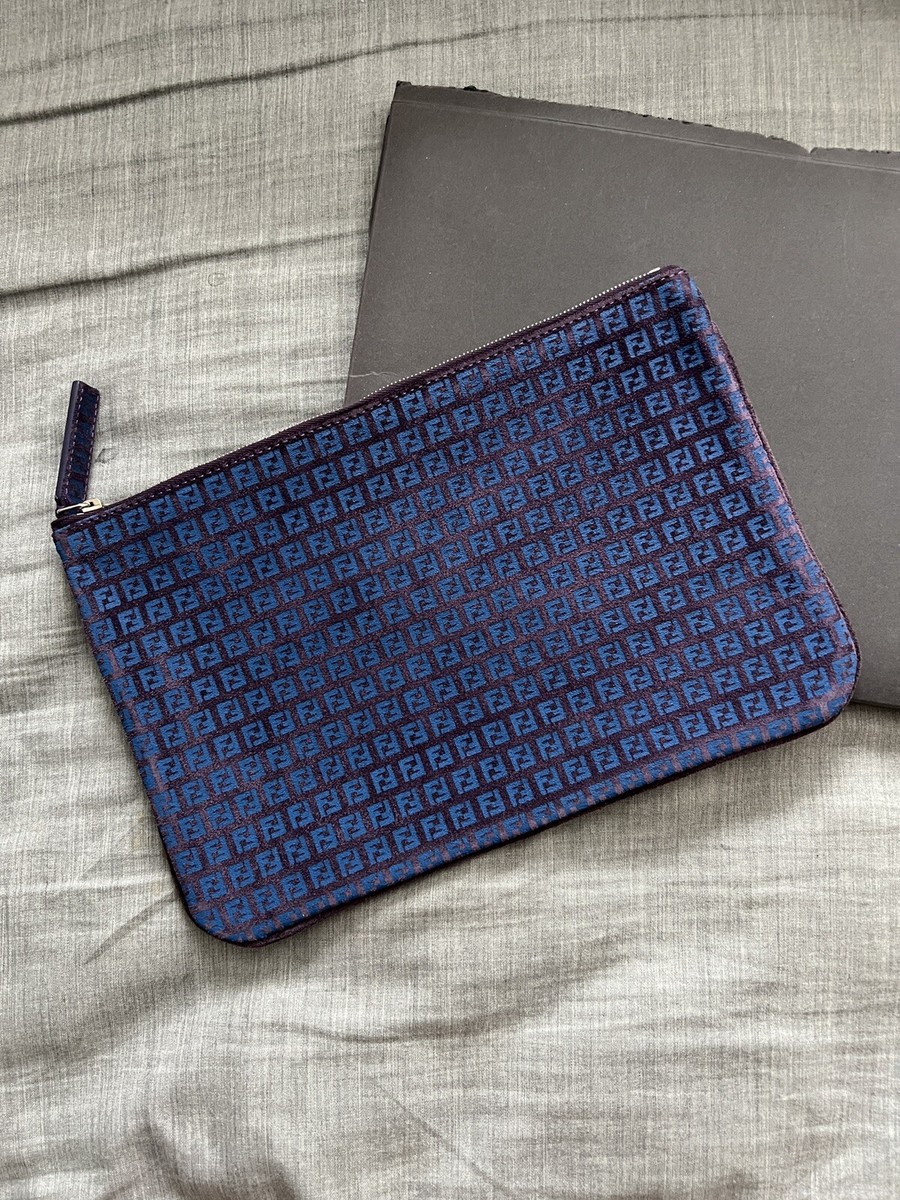 Fendi FFロゴキャンバスポーチ Fendi FFロゴ キャンバスポーチ 本物保証】 フェンディ FENDI