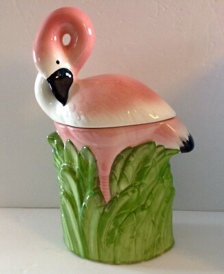 昭和レトロ　marine flapper 手鏡　ピンク　希少 Vintage RARE Metlox Calif USA Flamingo Cookie Jar Mid Century