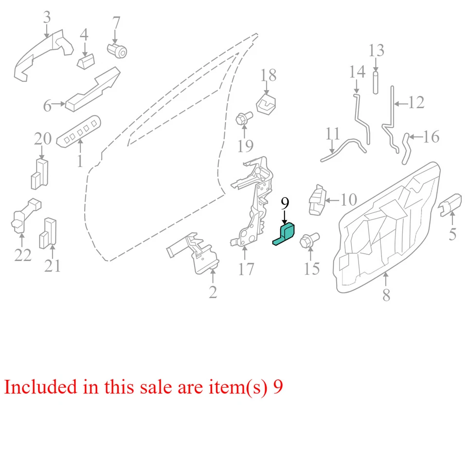 Manija de puerta interior de pasajero Ford Edge 2007-2010 usada OEM 7T437822601 Foto 4 de 4