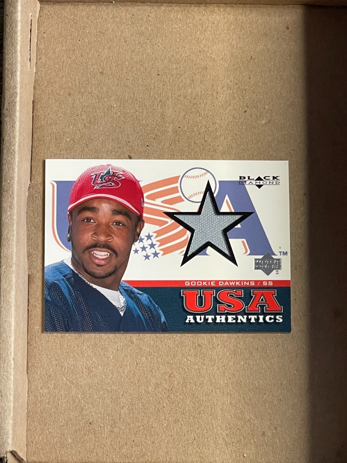2000 Upper Deck Black Diamond Edition USA Authentics Gookie Dawkins Rookie 150
