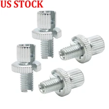 4pc 8mm Chrome Brake Clutch Cable Adjuster Nut Bolts For Honda CB350 CB500 CB750