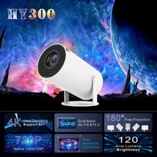 4K Mini Projector 10000 Lumen LED WiFi Bluetooth2024 Portable Home Theater US