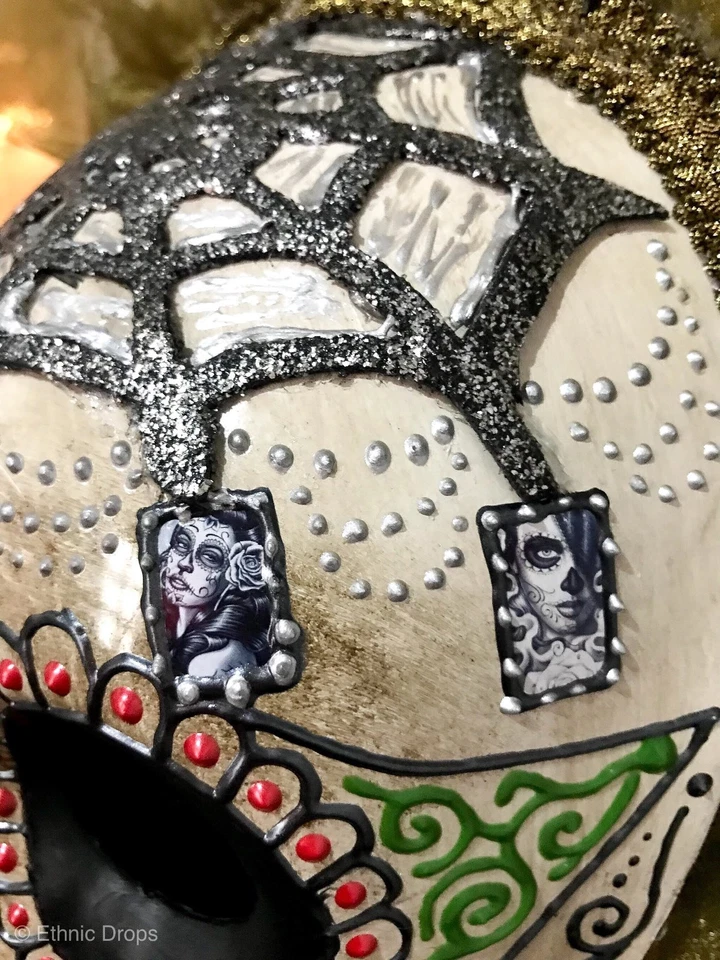 Venetian mask, day of the dead mask, sugar skull, skull mask, dead bride  - Image 4 of 4