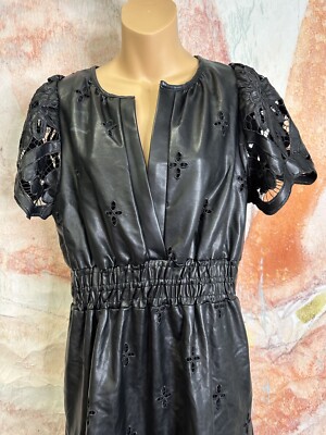 Anthropologie The Somerset Maxi Dress: Faux Leather Embroidered Edition  Size M | eBay