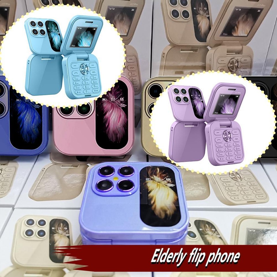 Flip button phone for the elderly 2G foreign language mobile phone Hot