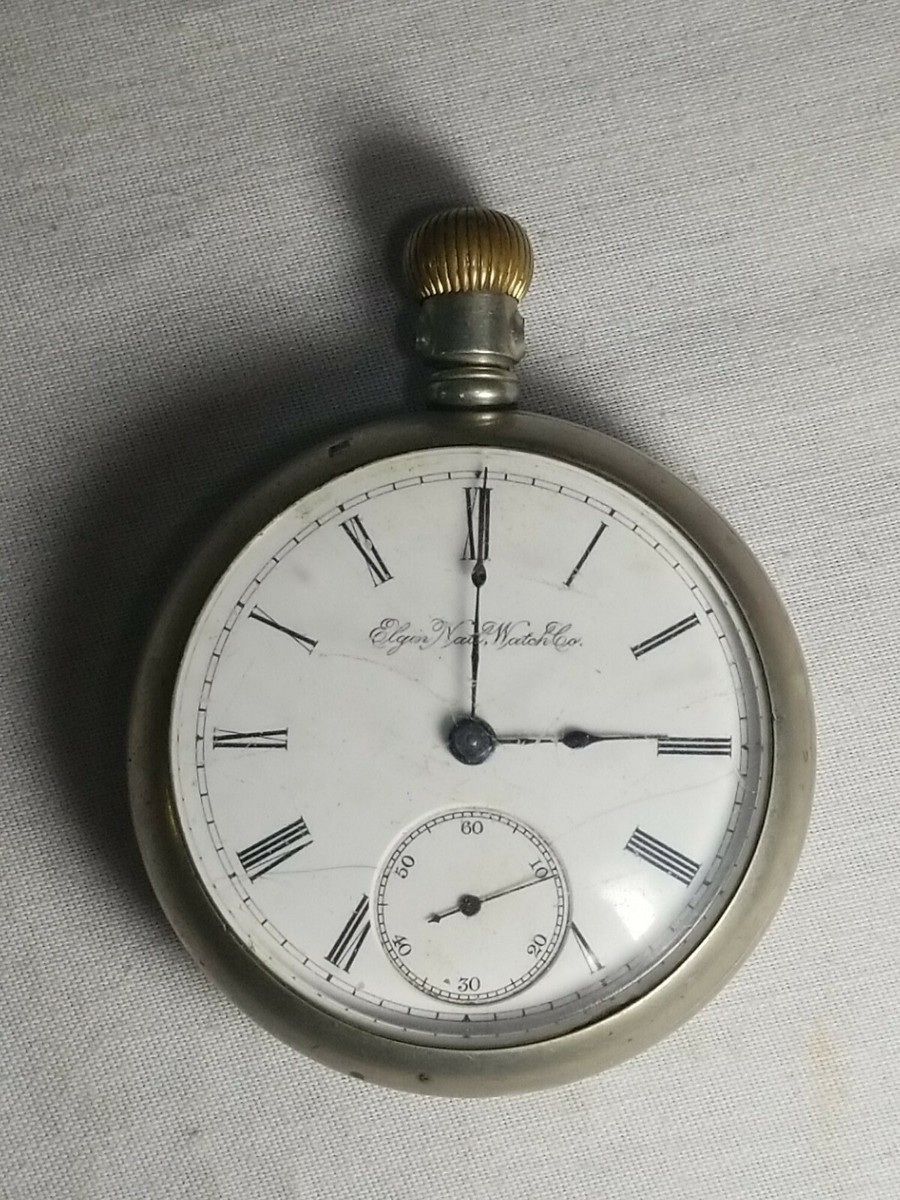 1893 POCKET WATCH ELGIN NATIONAL WATCH JEWEL 18S MOVEMENT SILVERODE  CASE