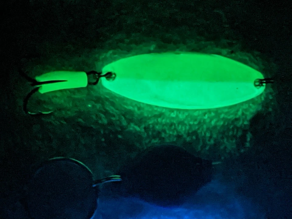  Glow in the dark Casting spoons 1ounce Acme Kastmaster Glowmate spoon challenge - Image 4 of 4