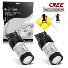 2x 7443 Dual Switchback Yellow 6-cree-xbd Led Front Turn Signal Bulbs