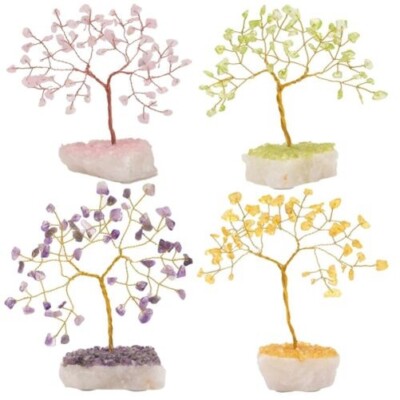 Mini Gemstone Tree Ornament 13cm - Choose Design