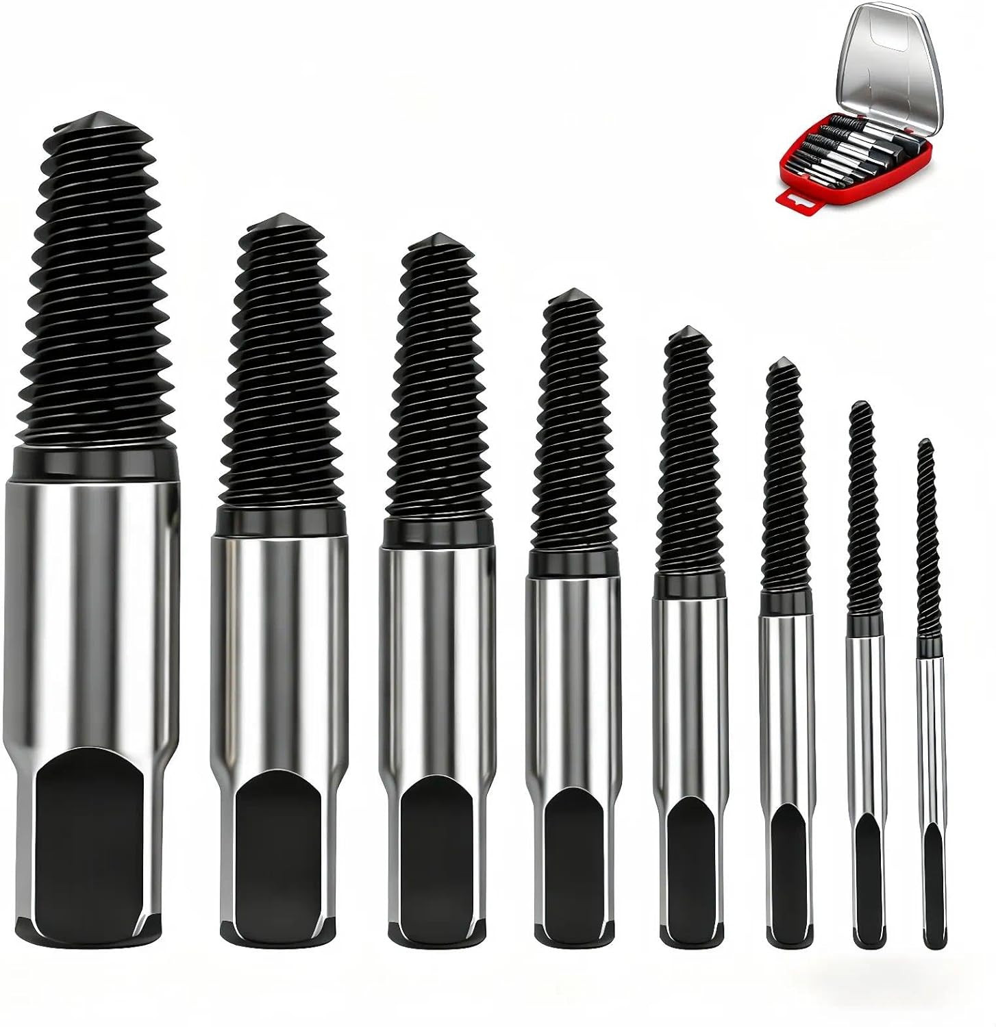 Kit Estrattore Viti Spanate HUANR 8pz | Rimozione Bulloni 4-45mm