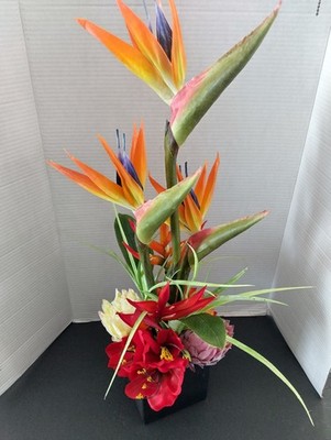 Artificial tropical floral arrangement