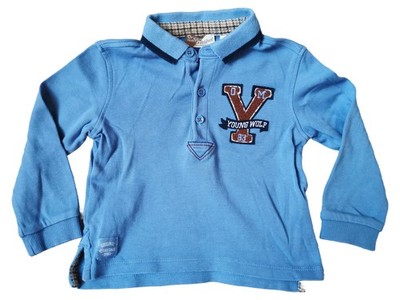 Original Marines Kinder Poloshirt Langarm Gr. 80 Blau Casual
