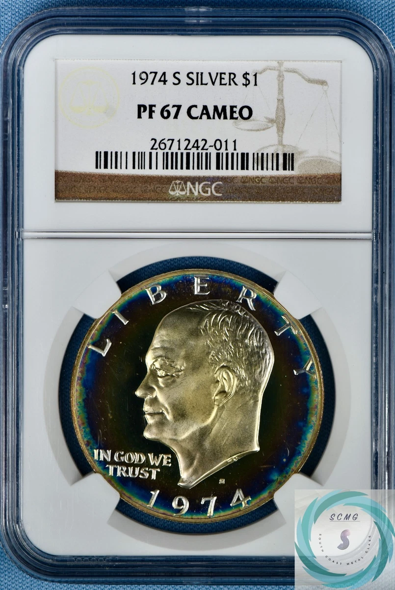 未曾流通银色1974 艾森豪威尔美元硬币(1971-1978) | eBay